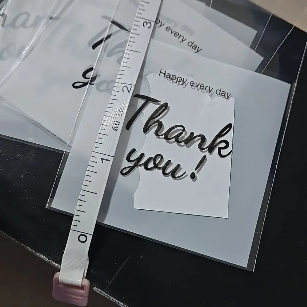 Thank You Party Favor Or Seller Jewelry Mini Bags Mail Swag Merch Black Clear